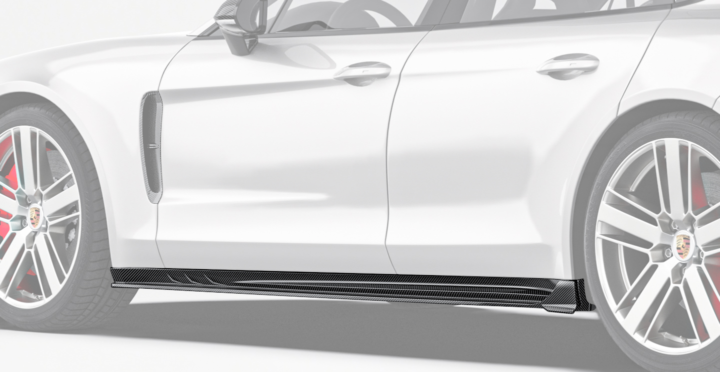 Porsche Panamera Paktechz Design Carbon Fiber Side Skirts