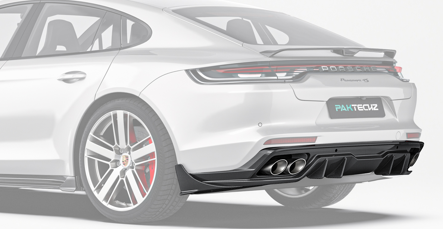 Porsche Panamera Paktechz Design Carbon Fiber Rear Diffuser
