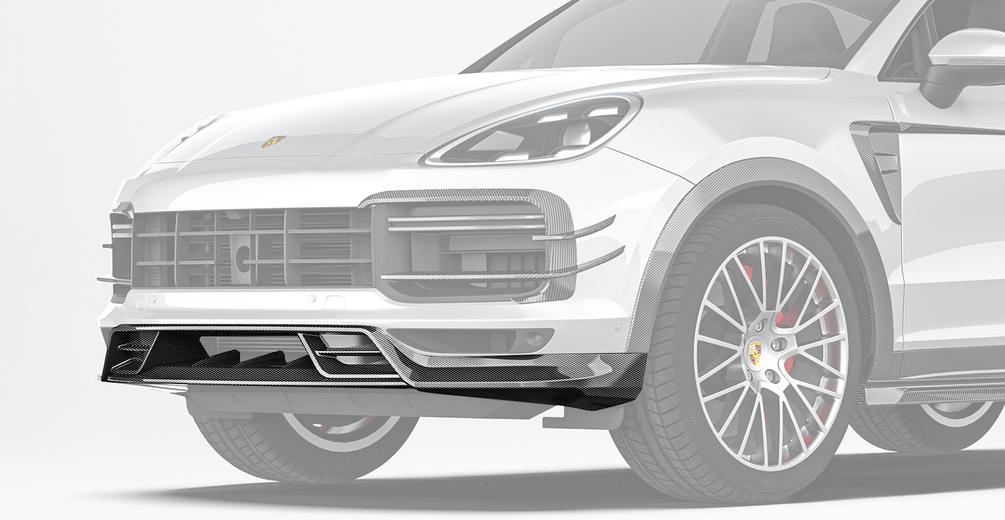 Porsche Cayenne S Paktechz Design Carbon Fiber Front Lip