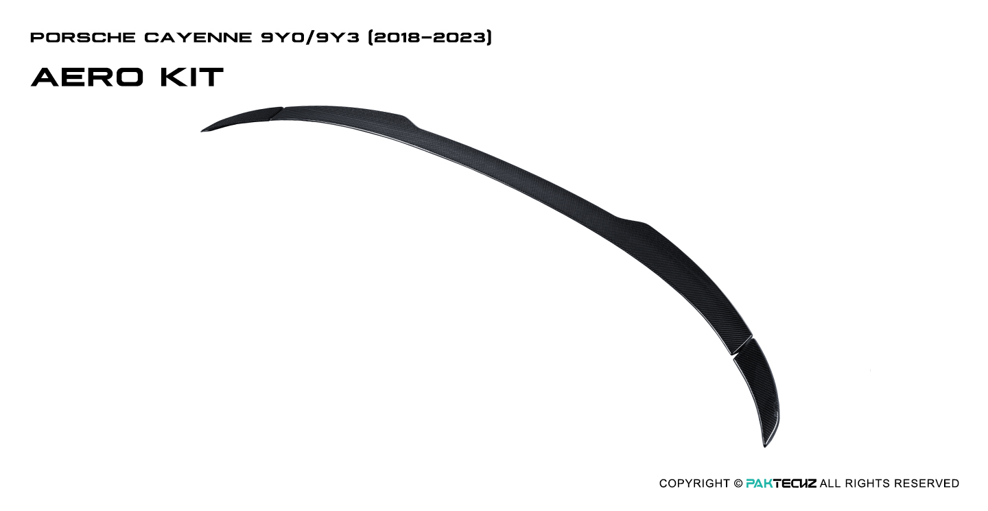 Porsche Cayenne Paktechz Design Carbon Fiber Rear Spoiler
