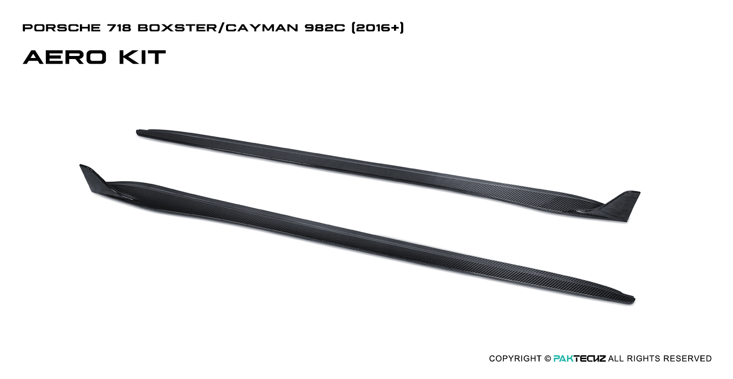 Porsche 718 Paktechz Design Carbon Fiber Side Skirts