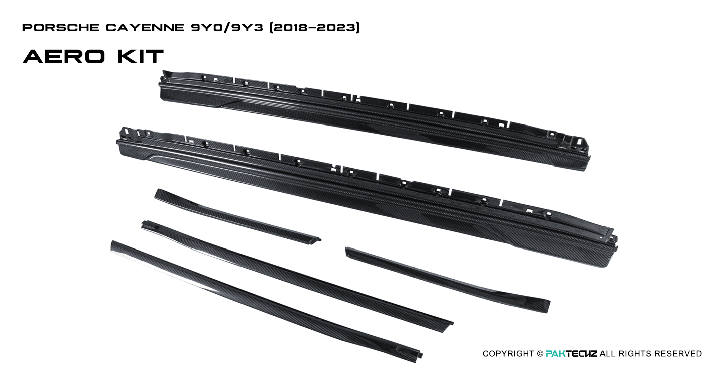 Porsche Cayenne Paktechz Design Carbon Fiber Lower Door Molding