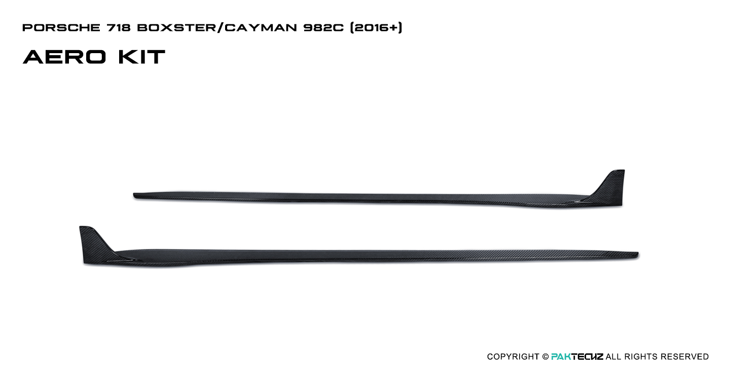 Porsche 718 Paktechz Design Carbon Fiber Side Skirts