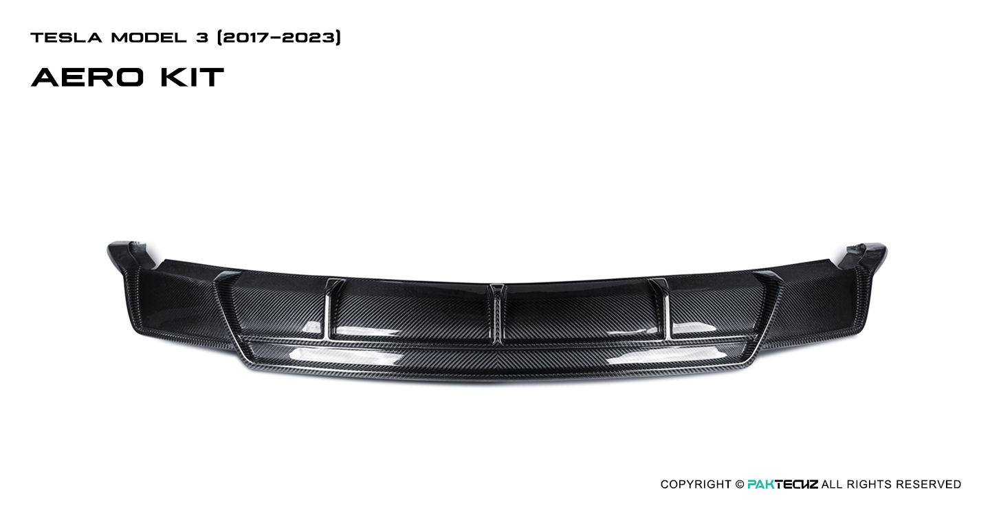 特斯拉 Model 3  Paktechz 款碳纤维后唇