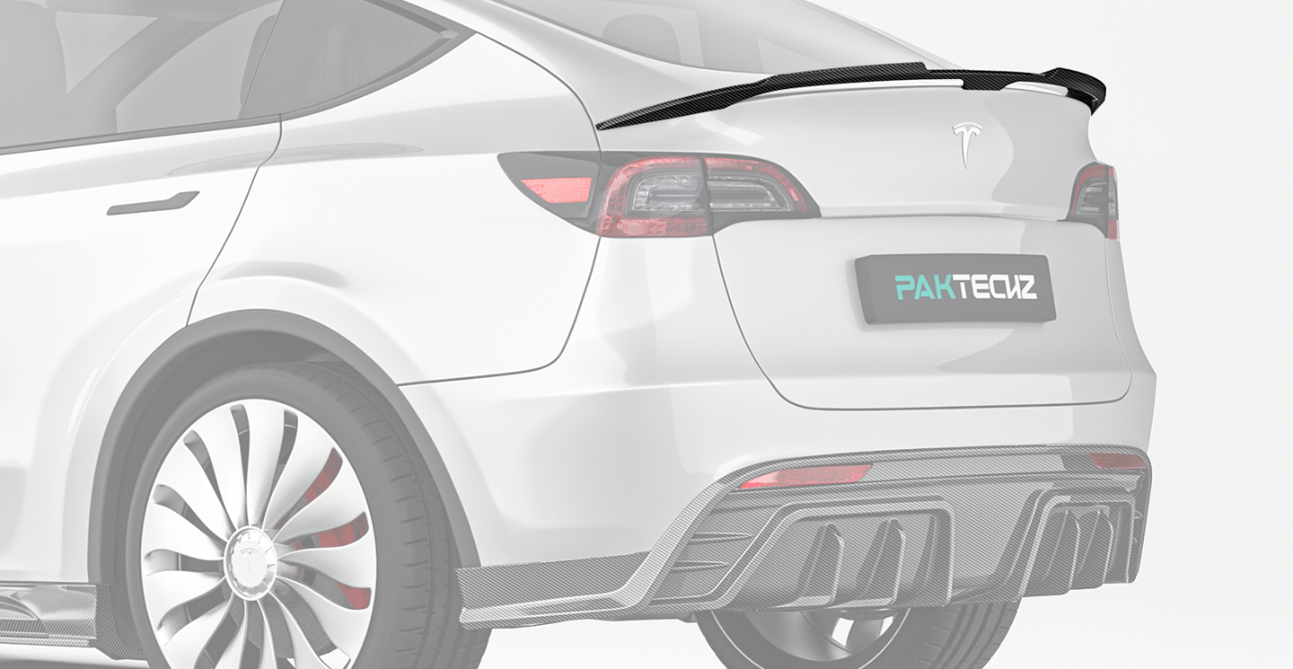特斯拉 Model Y  Paktechz 款碳纤维尾翼