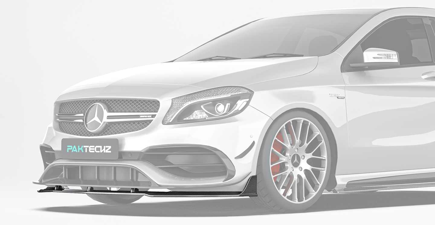 Mercedes Benz A-Class (W176) Paktechz Design Carbon Fiber Front Lip