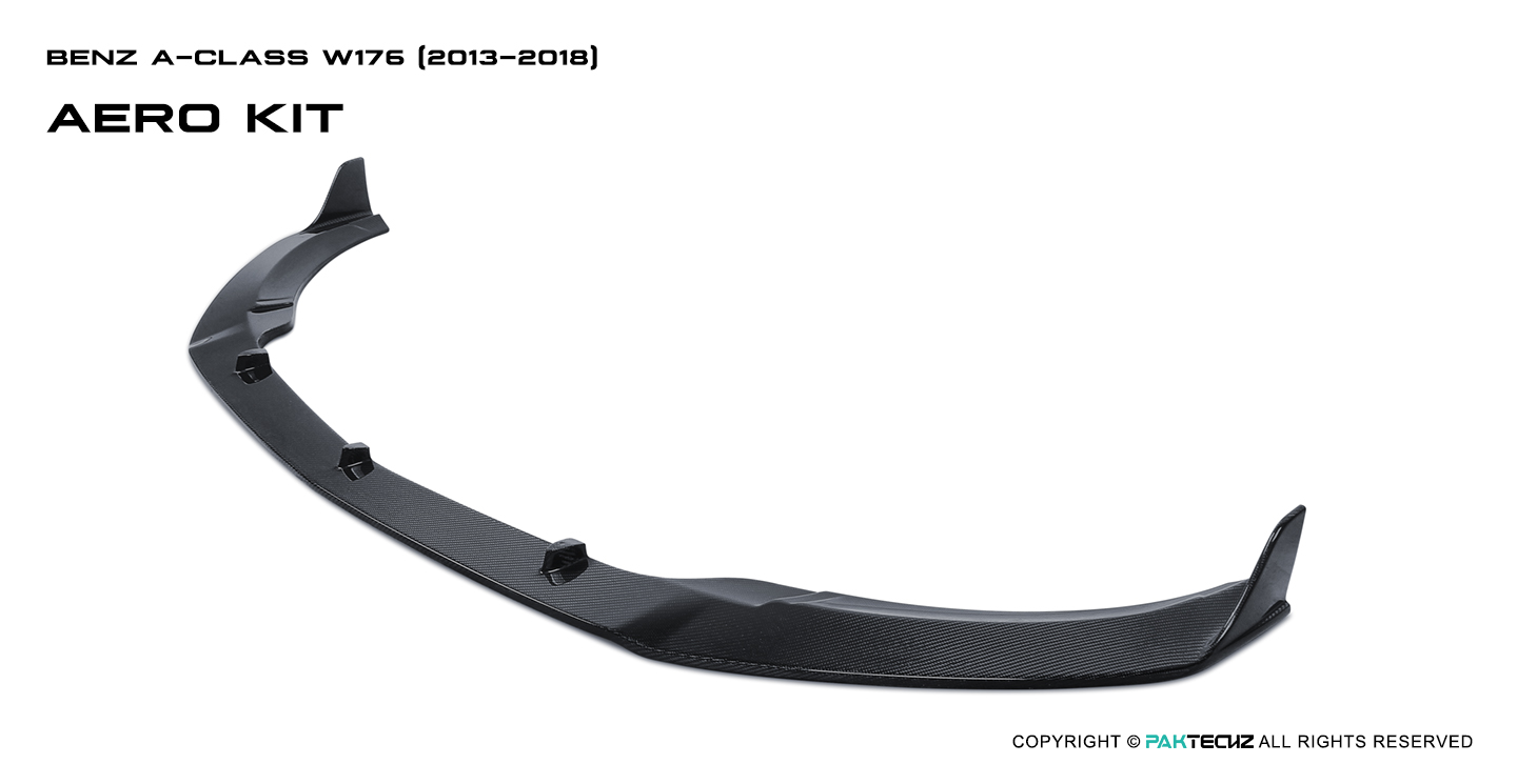Mercedes Benz A-Class (W176) Paktechz Design Carbon Fiber Front Lip