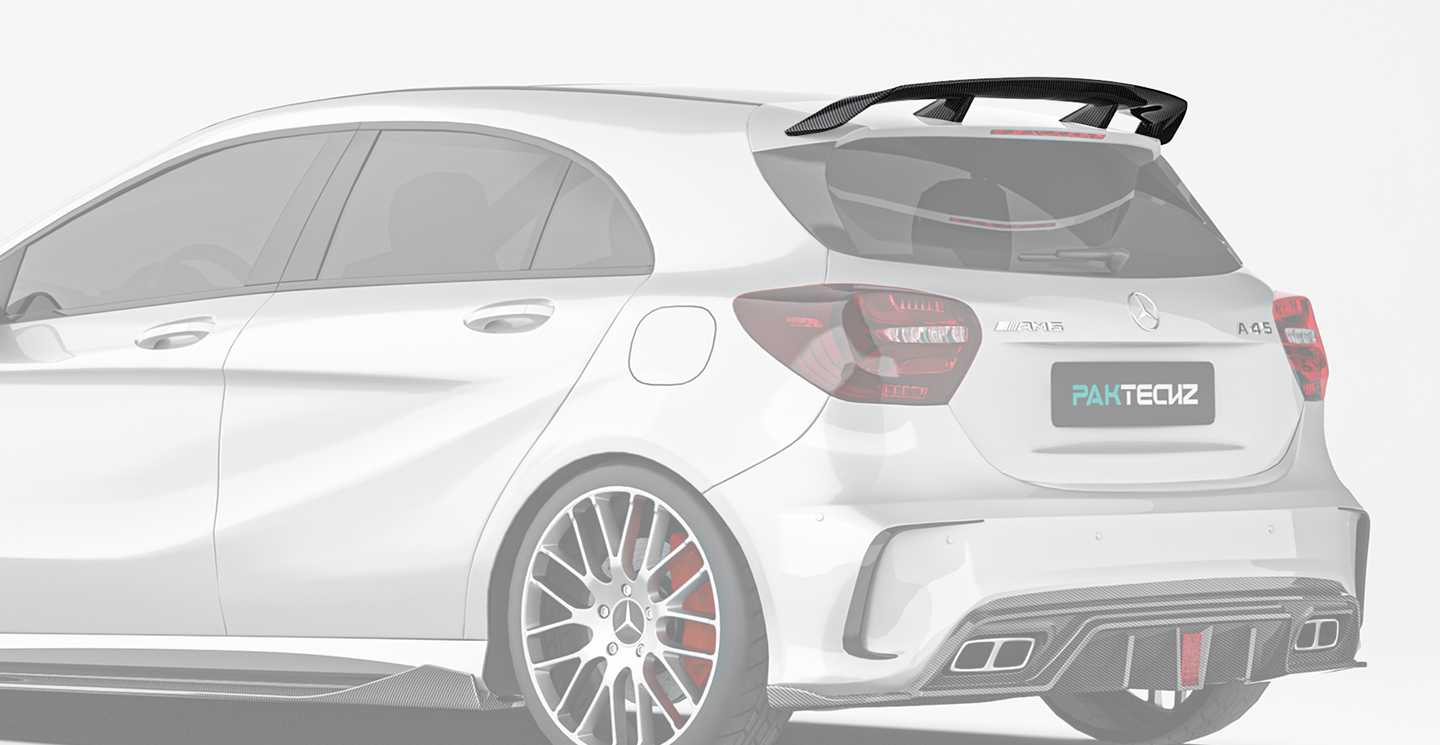 Mercedes Benz A-Class (W176) Paktechz Design Carbon Fiber Rear Spoiler
