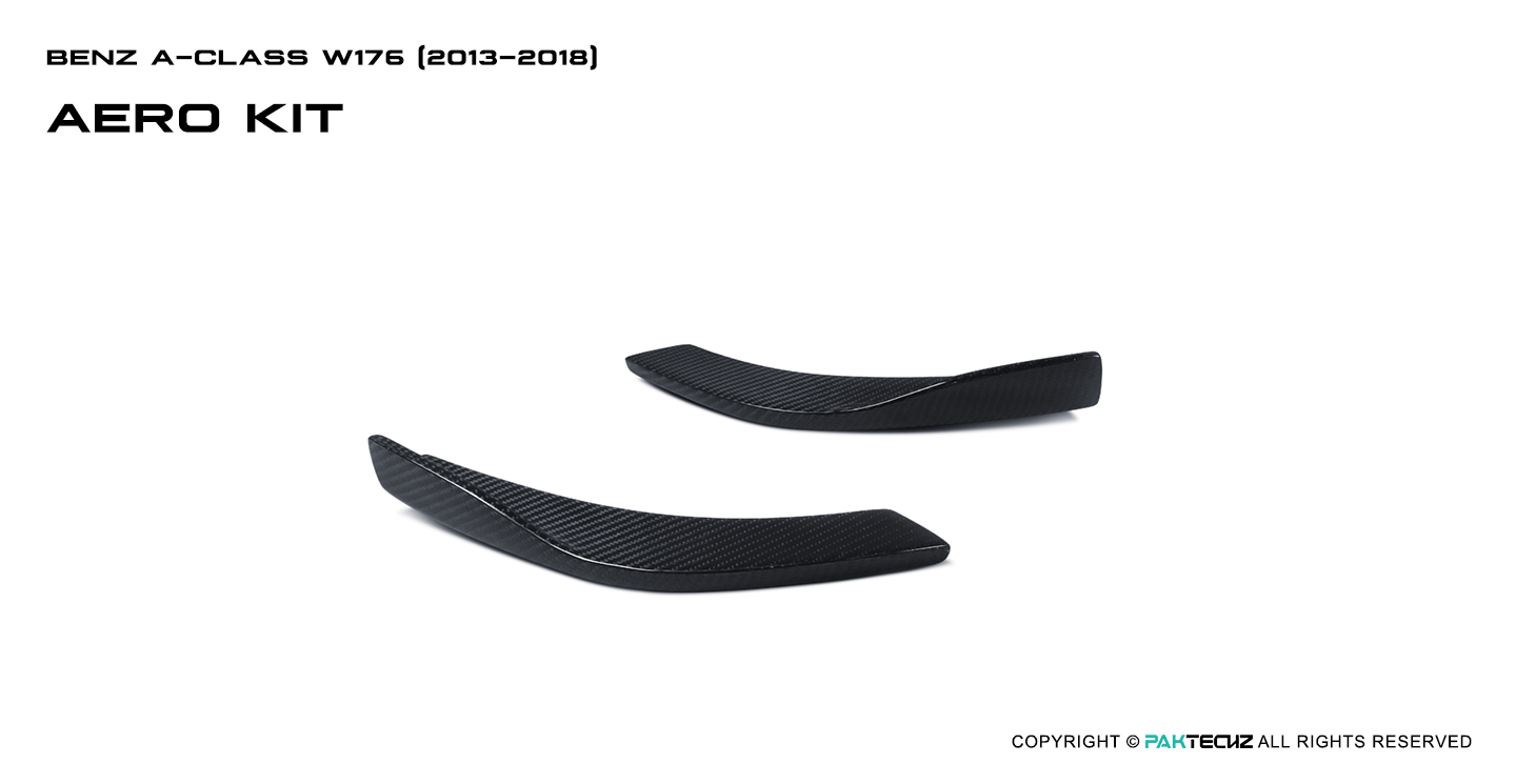 Mercedes Benz A-Class (W176) Paktechz Design Carbon Fiber Rear Side Splitter