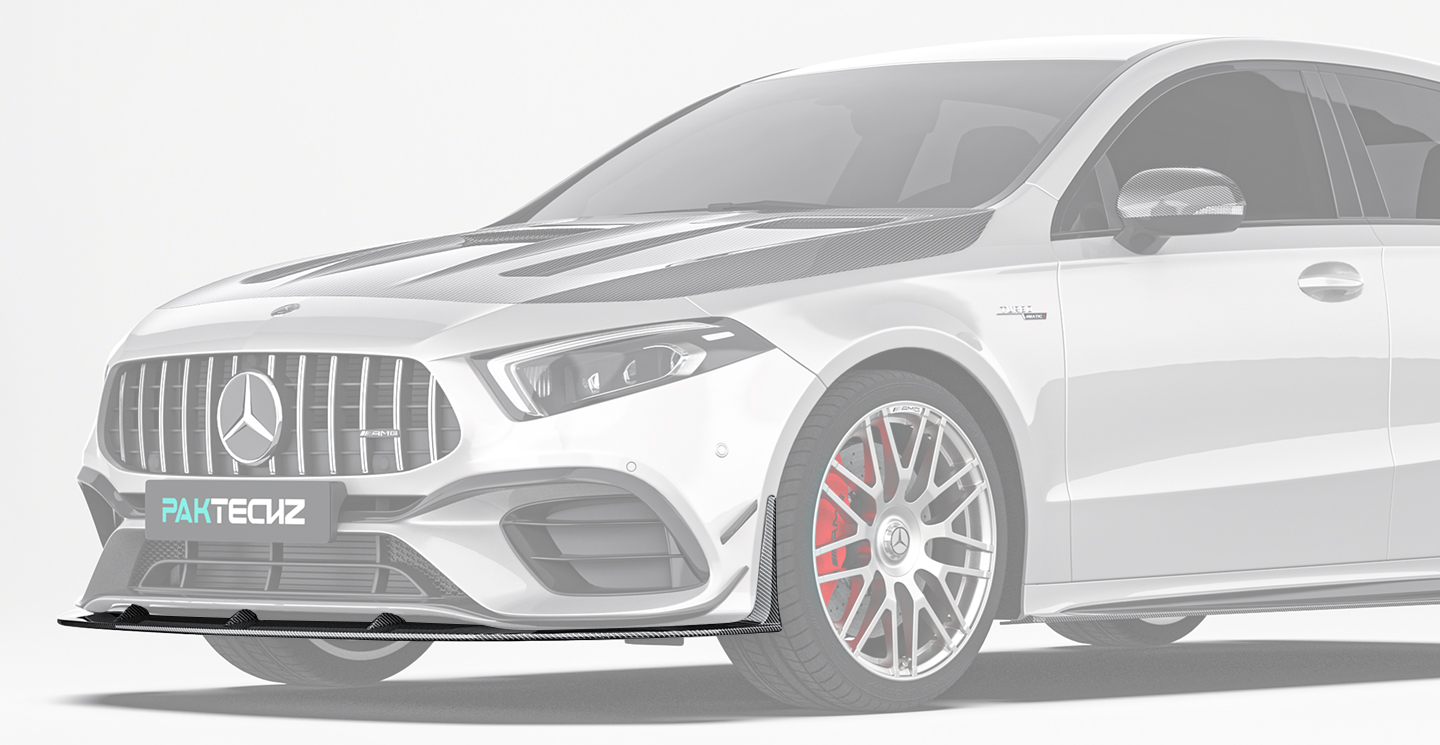 Mercedes Benz A-Class W177 A45 Paktechz Design Carbon Fiber Front Lip
