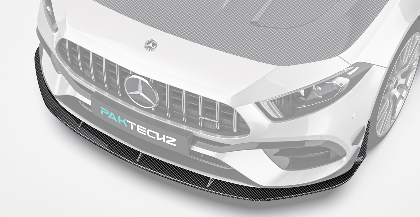 Mercedes Benz A-Class W177 A45 Paktechz Design Carbon Fiber Front Lip