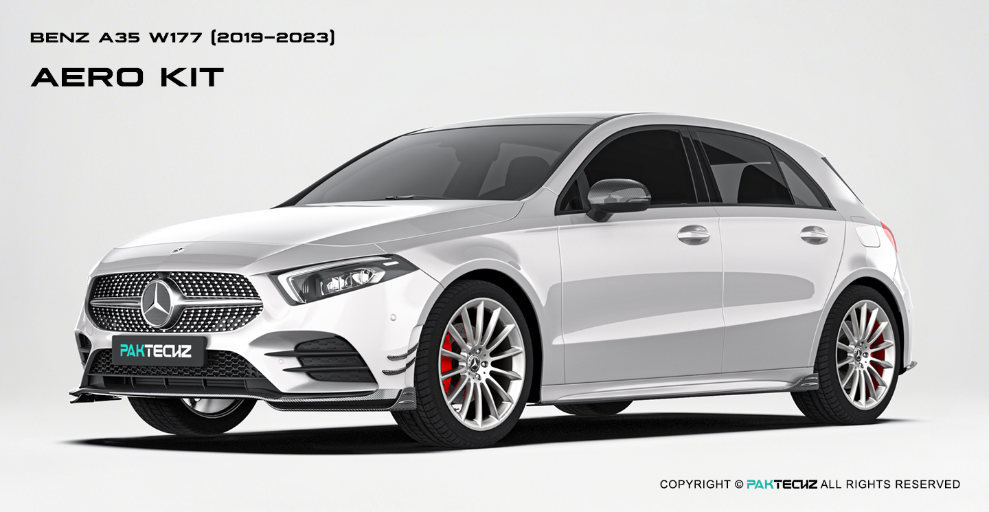 Mercedes Benz A-Class W177 Paktechz Design Carbon Fiber Aerodynamics kit