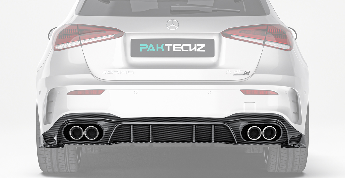 奔驰 A级 (W177) A45 Paktechz 款碳纤维后唇Ver.1