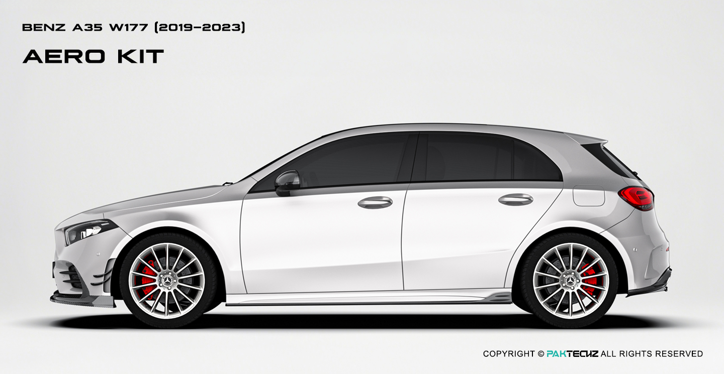 Mercedes Benz A-Class W177 Paktechz Design Carbon Fiber Aerodynamics kit