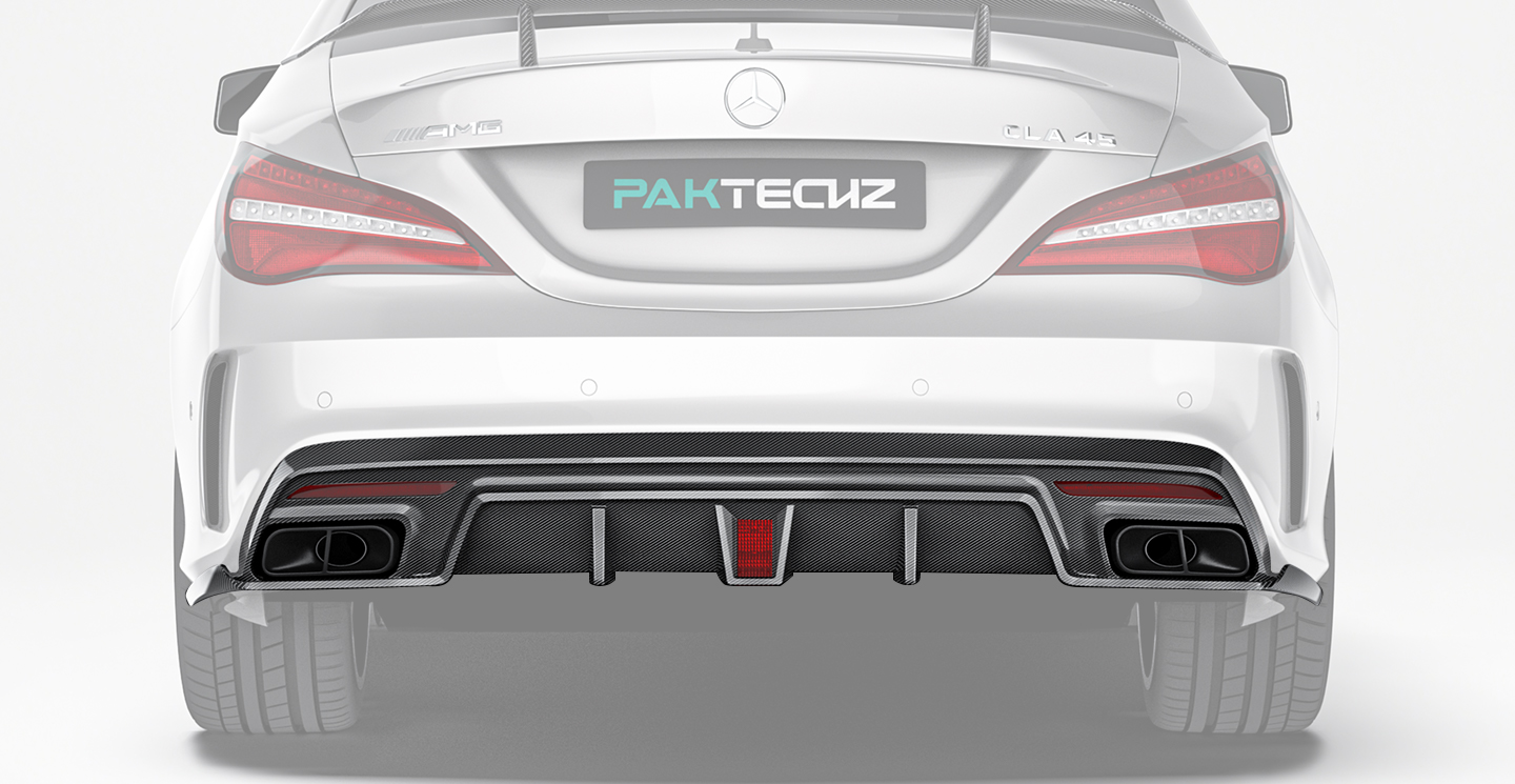 奔驰 CLA级 (W117) Paktechz 款碳纤维后唇