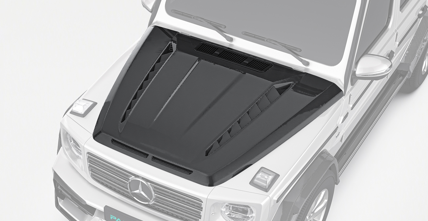 Benz G-Class Paktechz Carbon Fiber Hood Ver.1