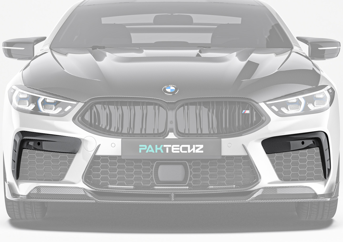 Paktechz Design Carbon Fiber Front Canards for BMW M8: Keep It Aggressive