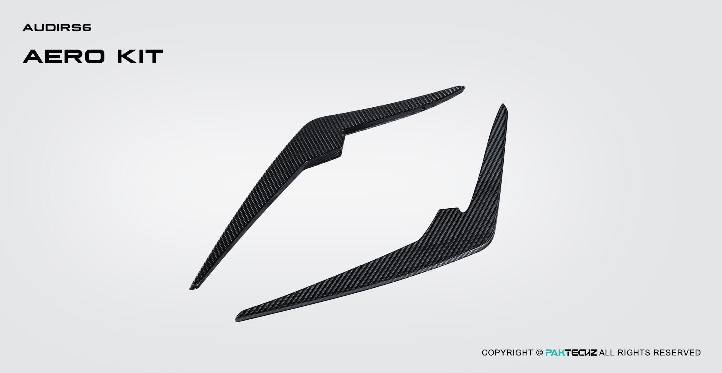 Audi RS6 C8 Paktechz Design Carbon Fiber Front Canards