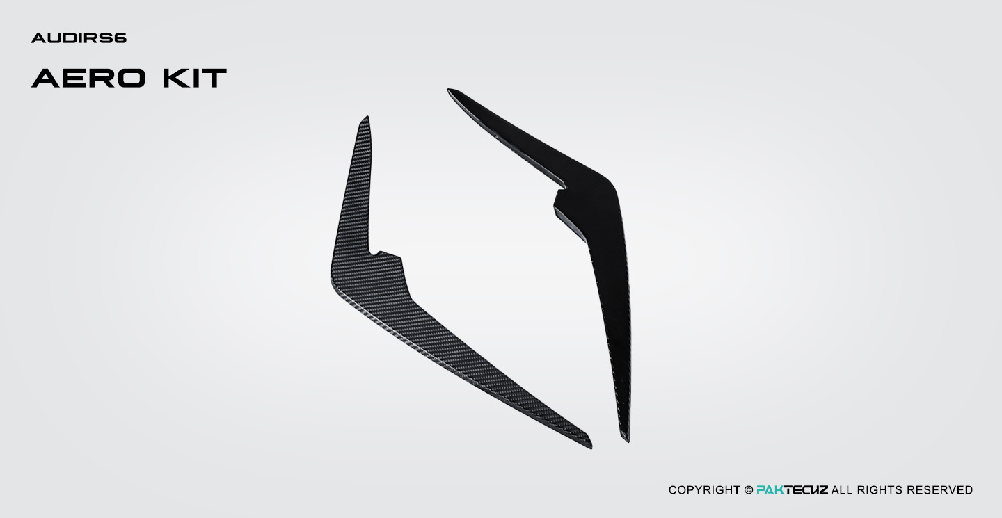 Audi RS6 C8 Paktechz Design Carbon Fiber Front Canards