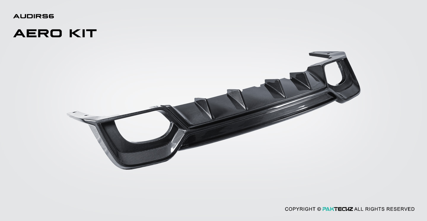 奥迪RS6 C8 Paktechz 款碳纤维后唇
