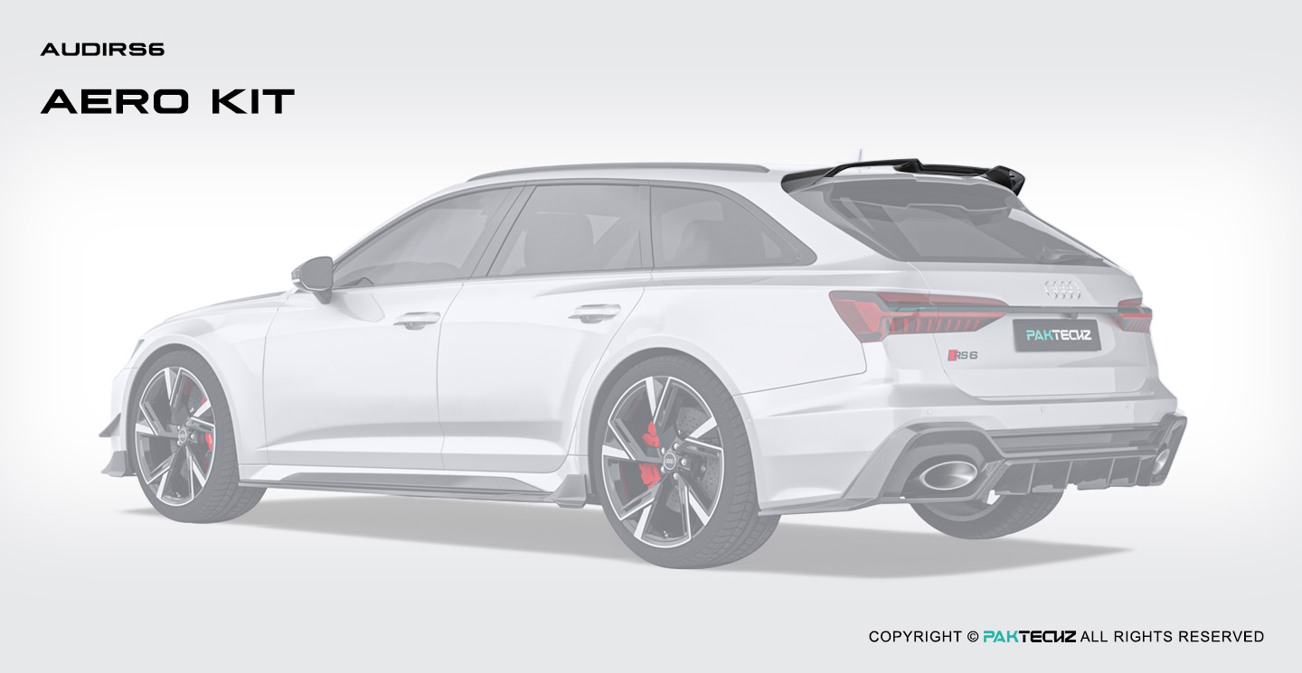 Audi RS6 C8 Paktechz Design Carbon Fiber Roof Spoiler