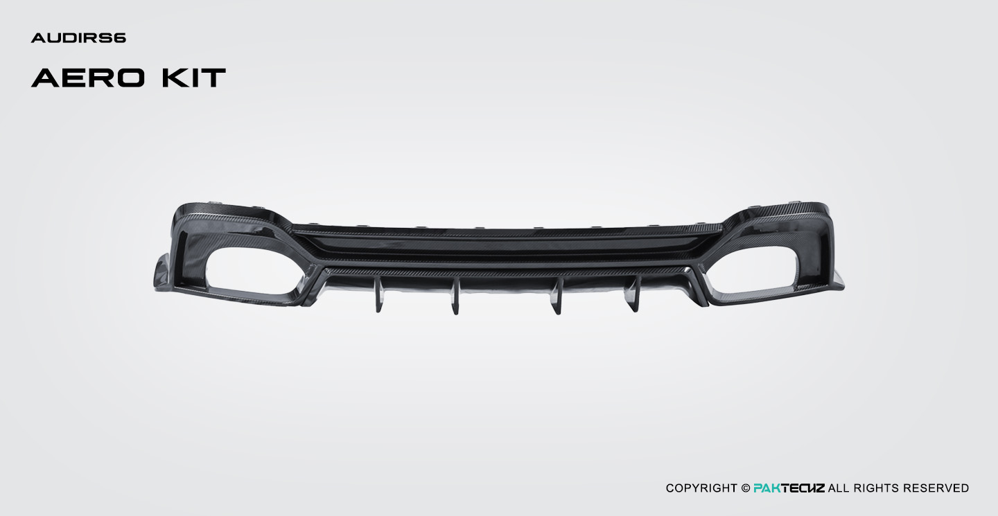 奥迪RS6 C8 Paktechz 款碳纤维后唇