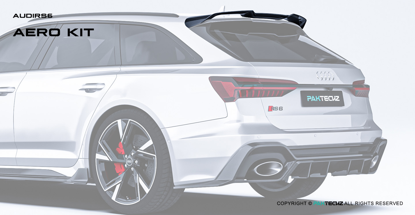 Audi RS6 C8 Paktechz Design Carbon Fiber Roof Spoiler