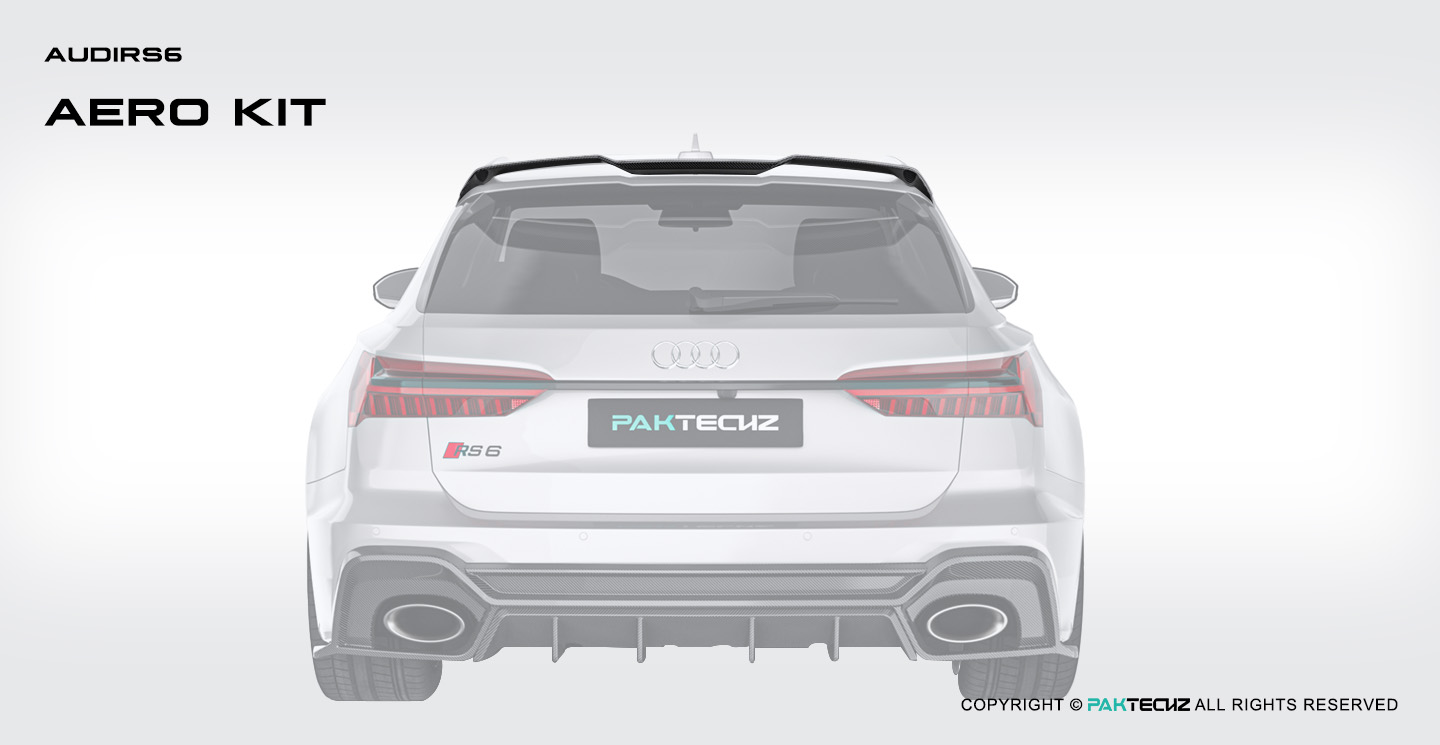 Audi RS6 C8 Paktechz Design Carbon Fiber Roof Spoiler