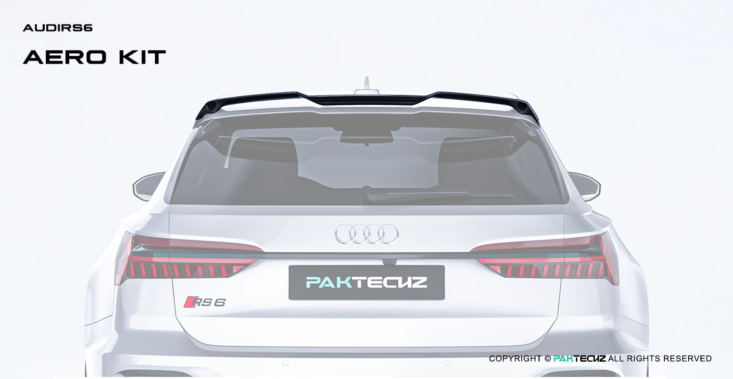 Audi RS6 C8 Paktechz Design Carbon Fiber Roof Spoiler