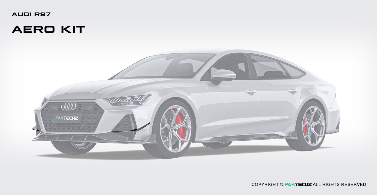 奥迪RS6 C8 Paktechz 款碳纤维前风刀