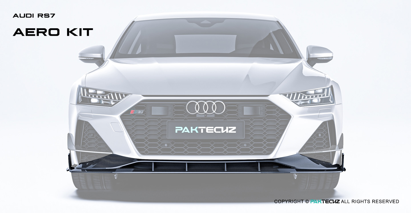 奥迪RS7 C8 Paktechz 款碳纤维前唇