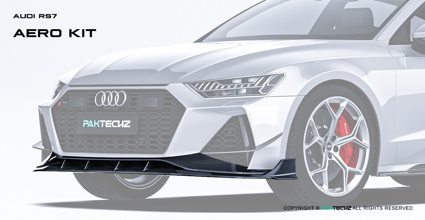 奥迪RS7 C8 Paktechz 款碳纤维前唇