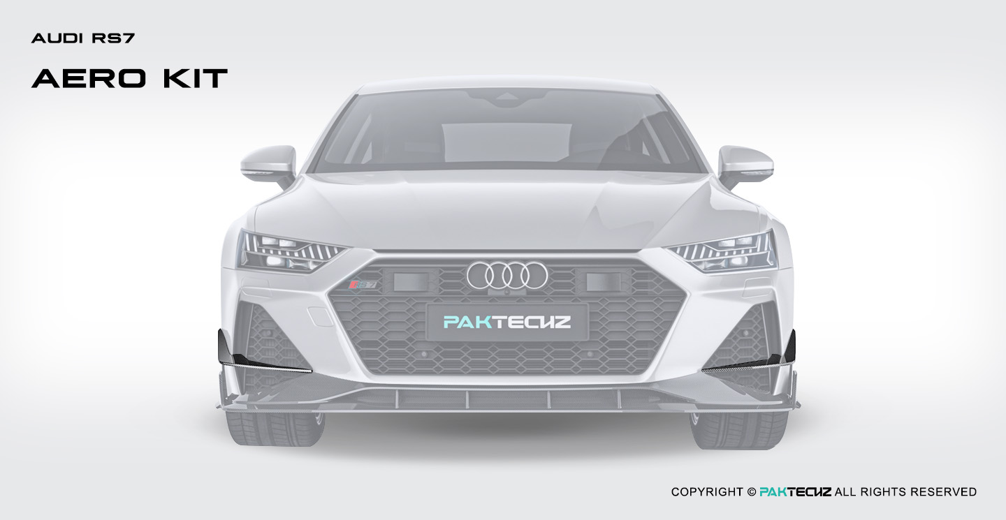 奥迪RS6 C8 Paktechz 款碳纤维前风刀