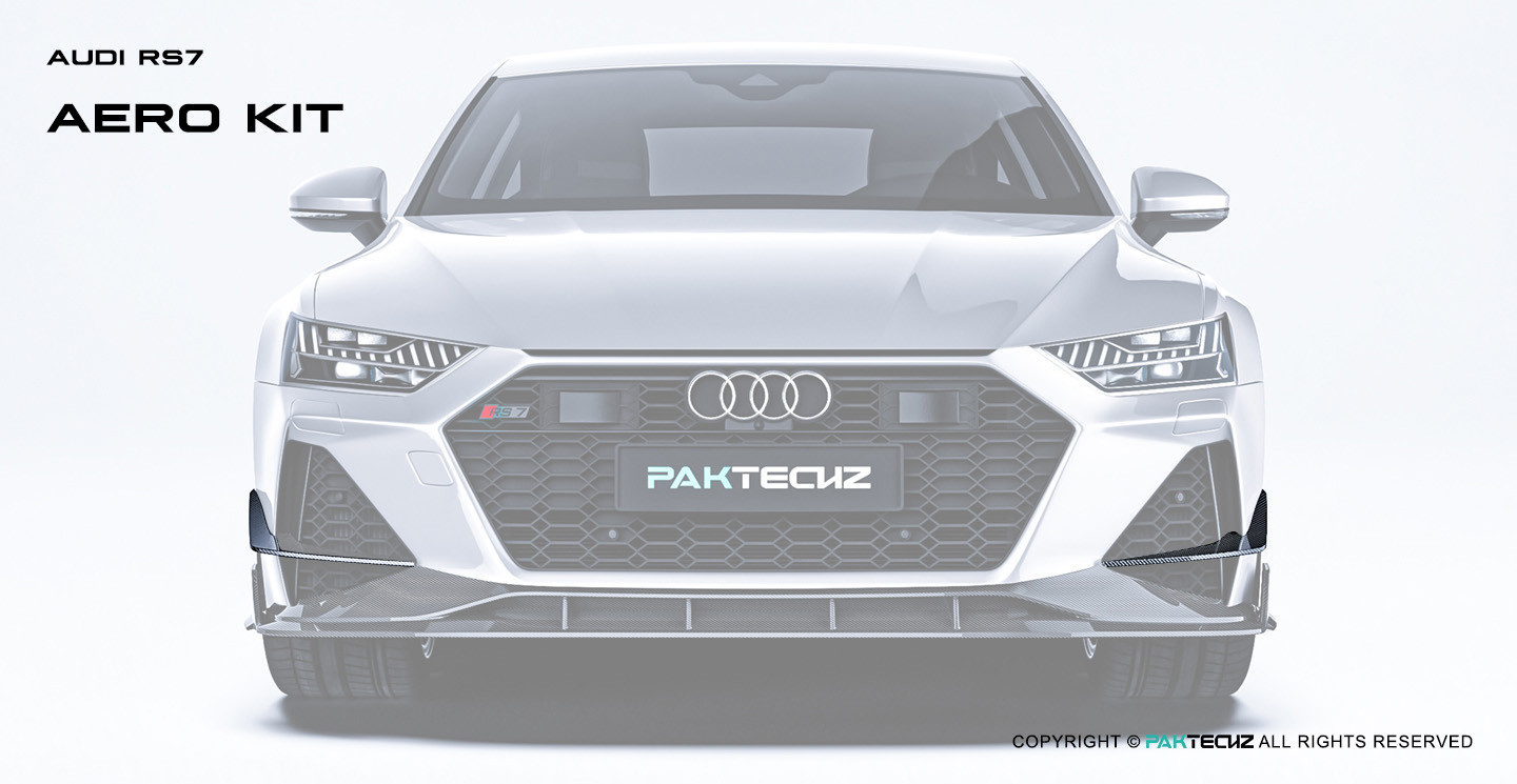 奥迪RS6 C8 Paktechz 款碳纤维前风刀