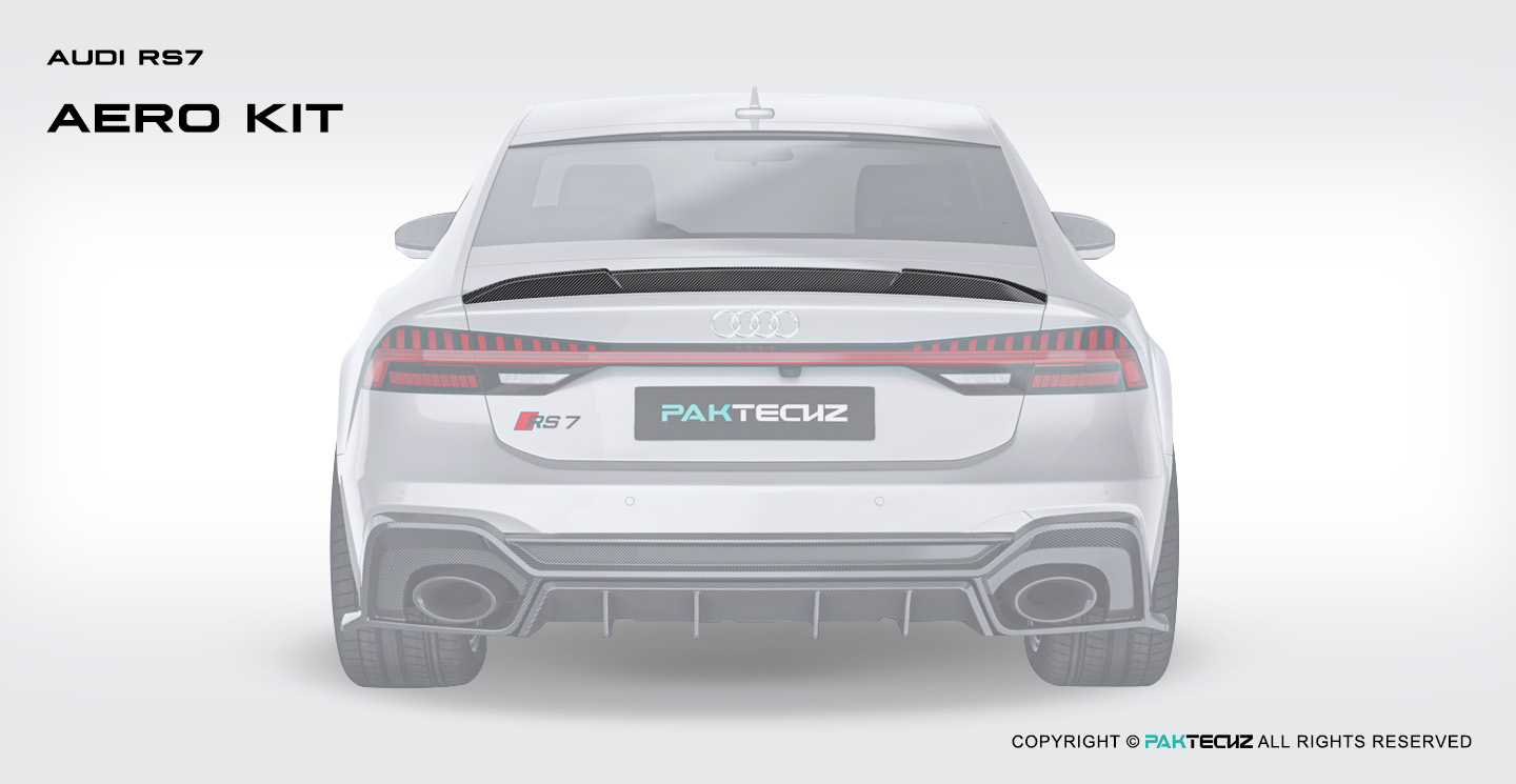 奥迪RS7 C8 Paktechz 款碳纤维尾翼