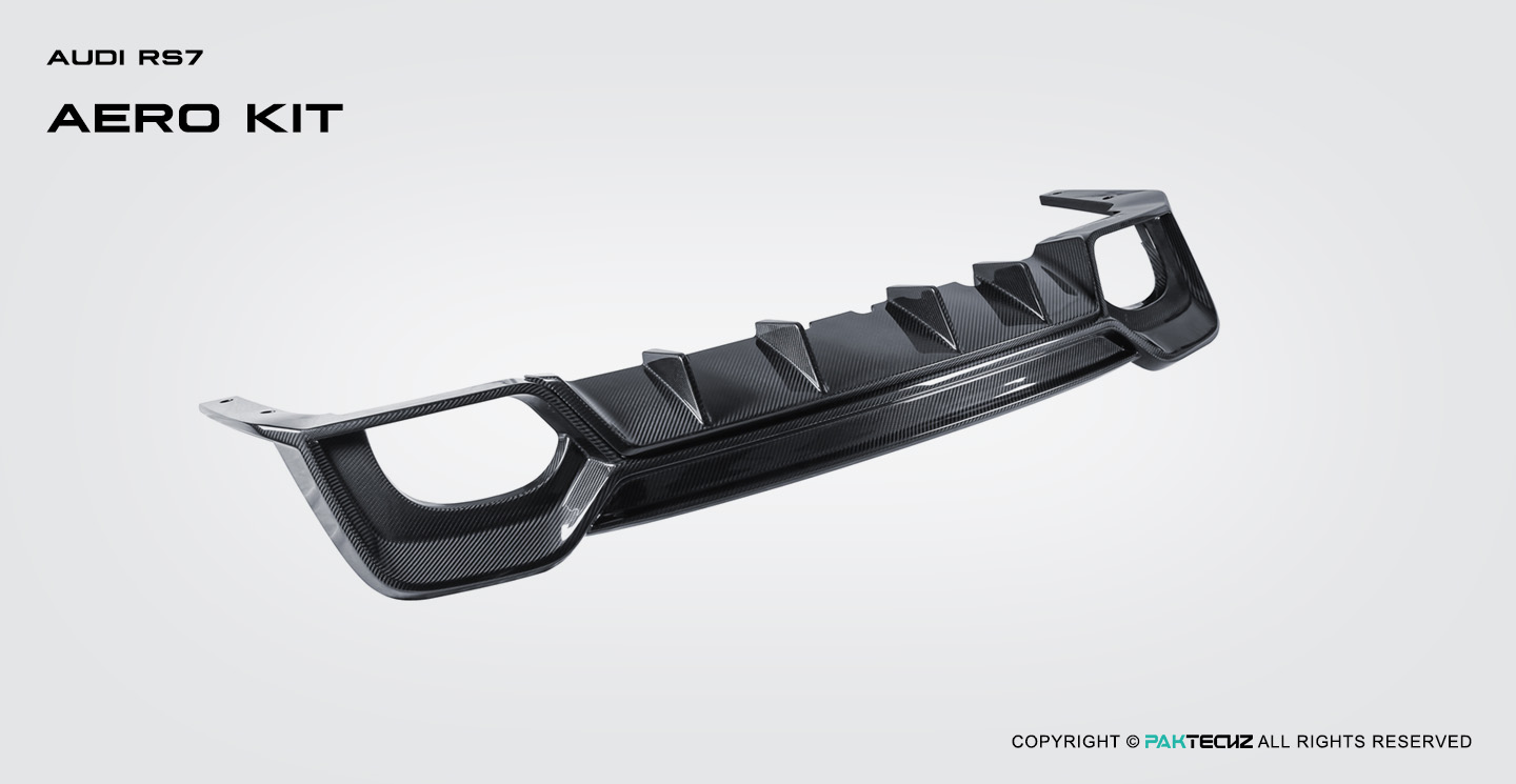奥迪RS7 C8 Paktechz 款碳纤维后唇