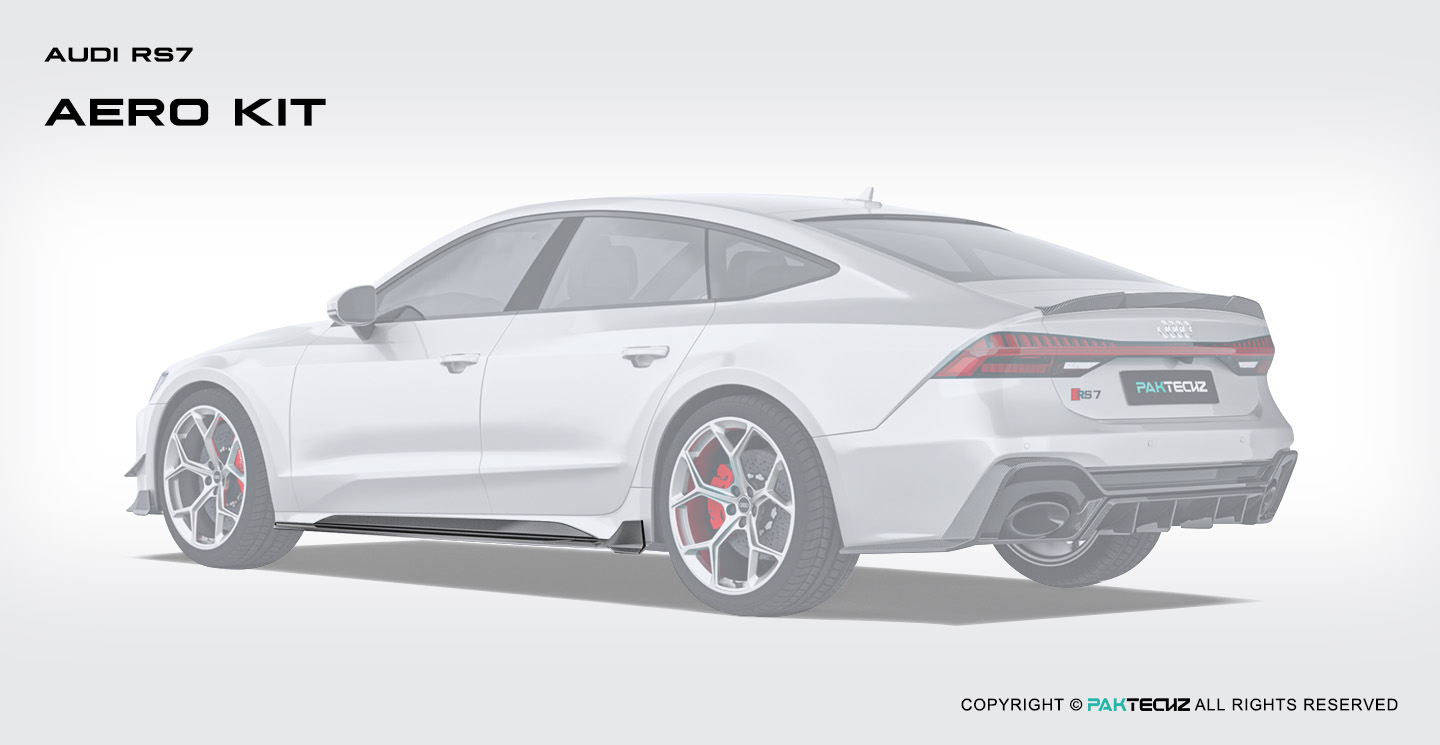 奥迪RS7 C8 Paktechz 款碳纤维侧裙