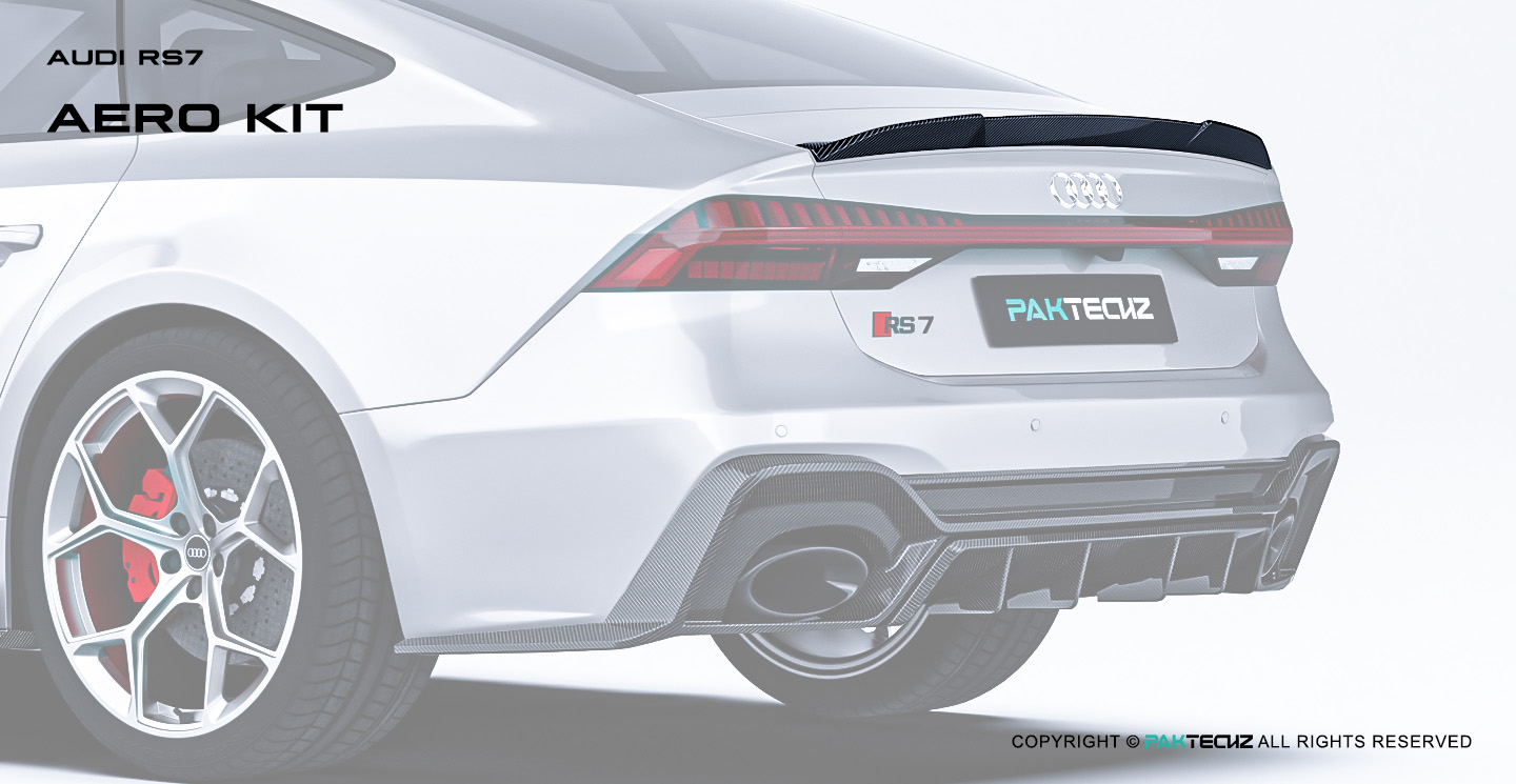 奥迪RS7 C8 Paktechz 款碳纤维尾翼