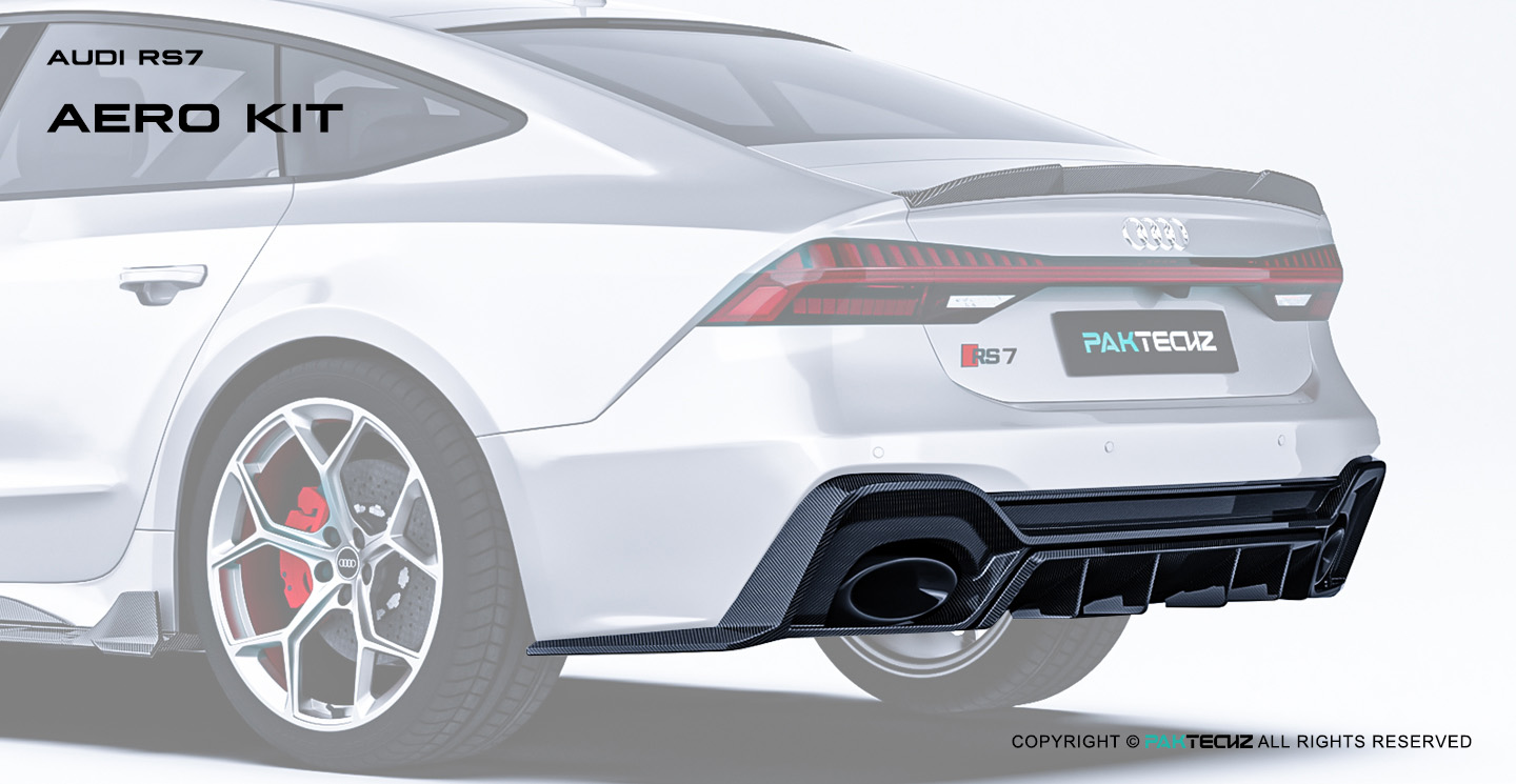 奥迪RS7 C8 Paktechz 款碳纤维后唇