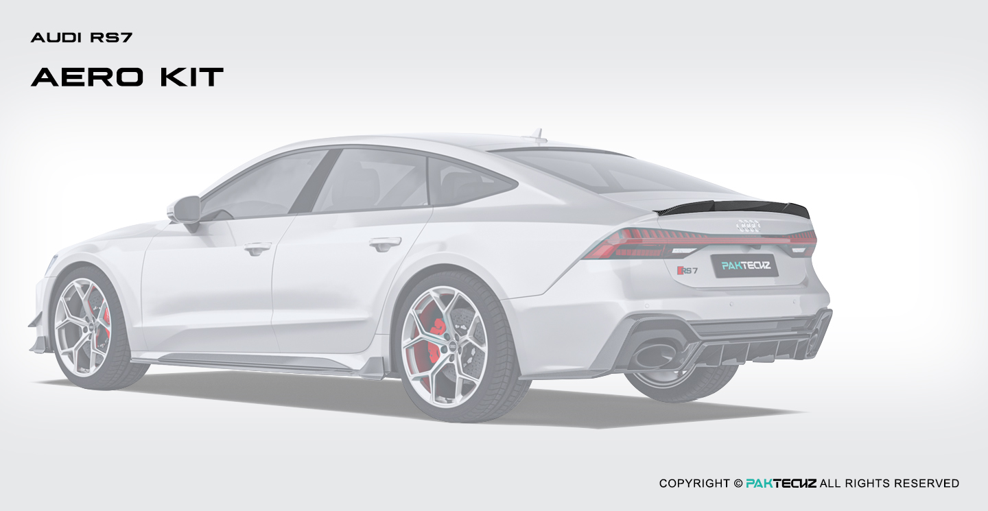 奥迪RS7 C8 Paktechz 款碳纤维尾翼
