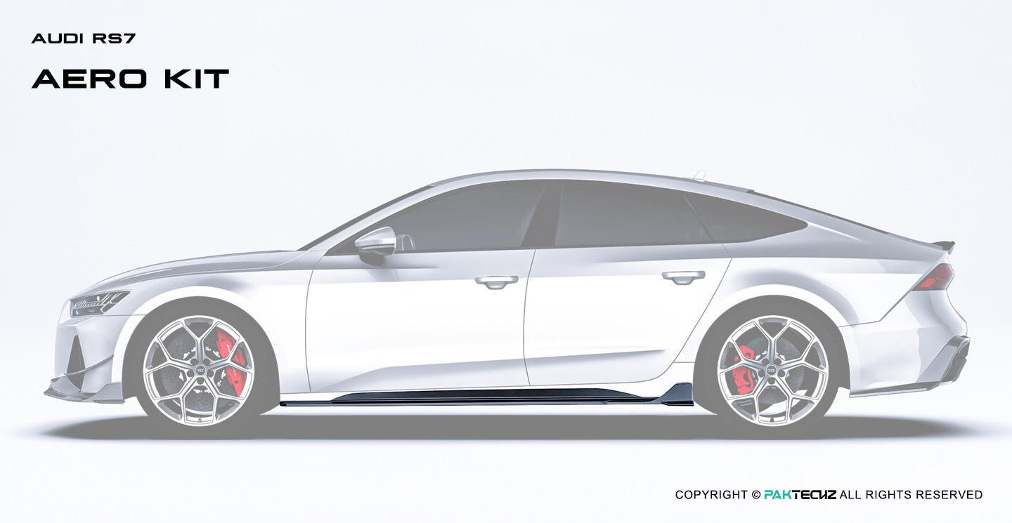 奥迪RS7 C8 Paktechz 款碳纤维侧裙