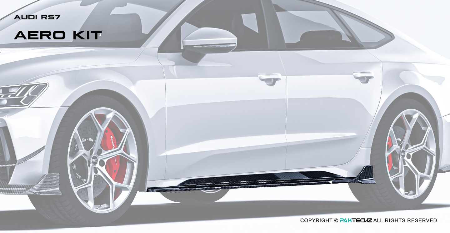 奥迪RS7 C8 Paktechz 款碳纤维侧裙