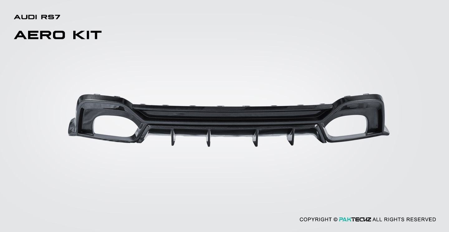 奥迪RS7 C8 Paktechz 款碳纤维后唇