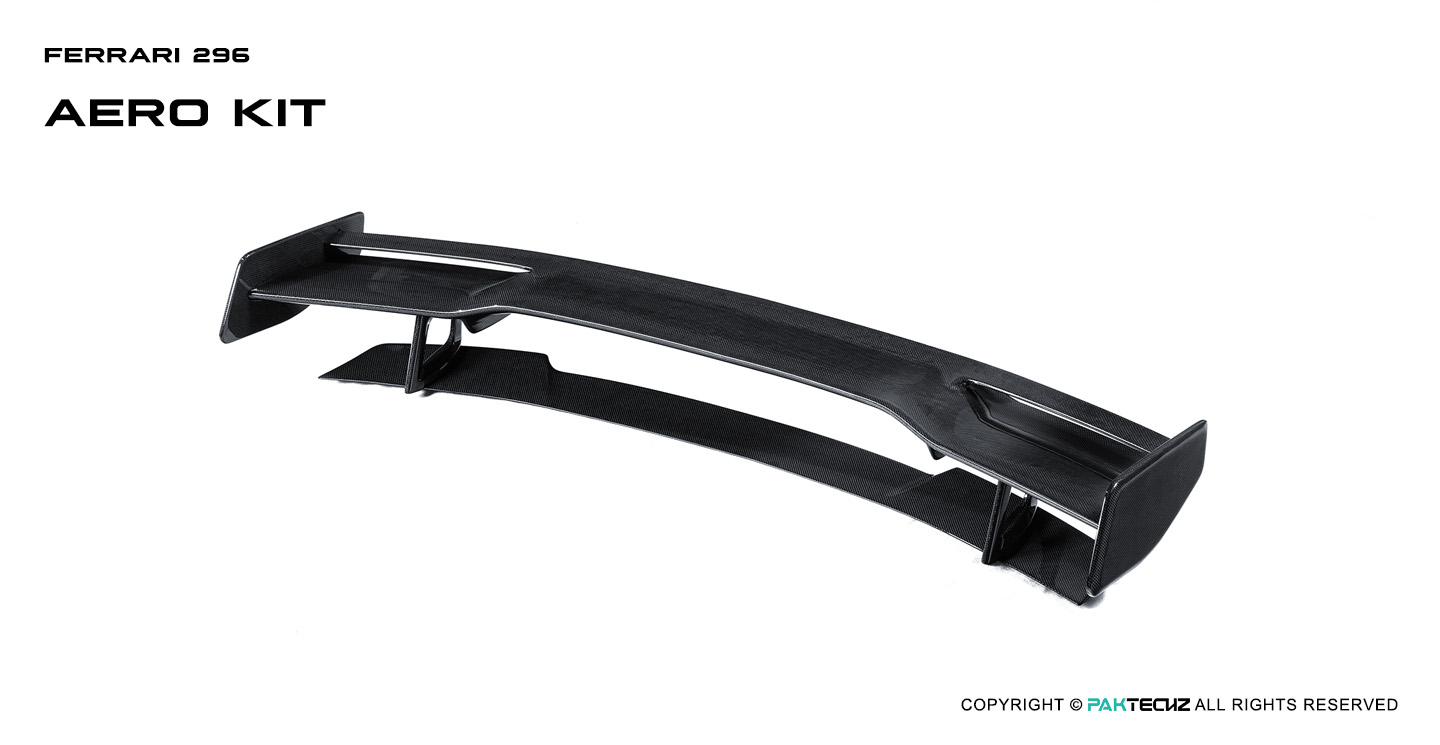 Ferrari 296 Paktechz Design Carbon Fiber Rear Spoiler
