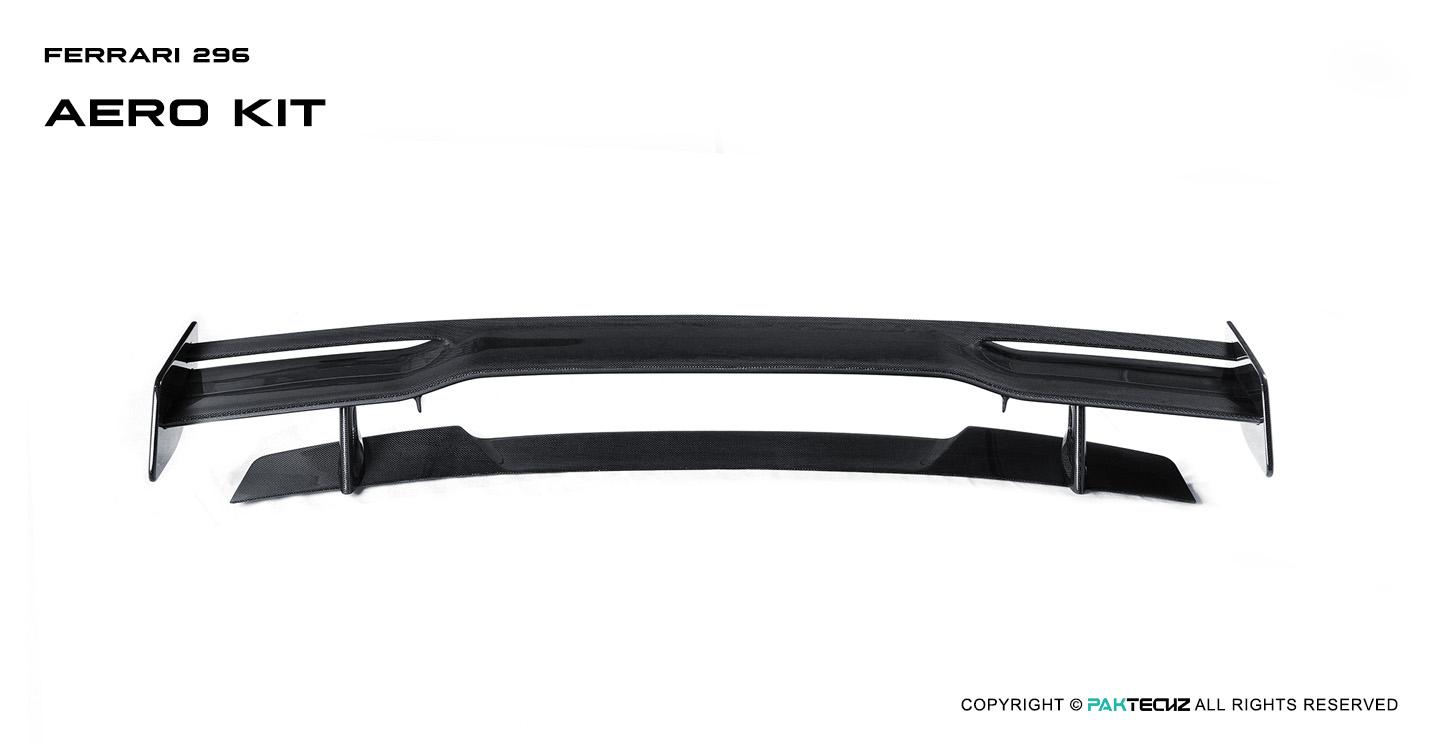 Ferrari 296 Paktechz Design Carbon Fiber Rear Spoiler