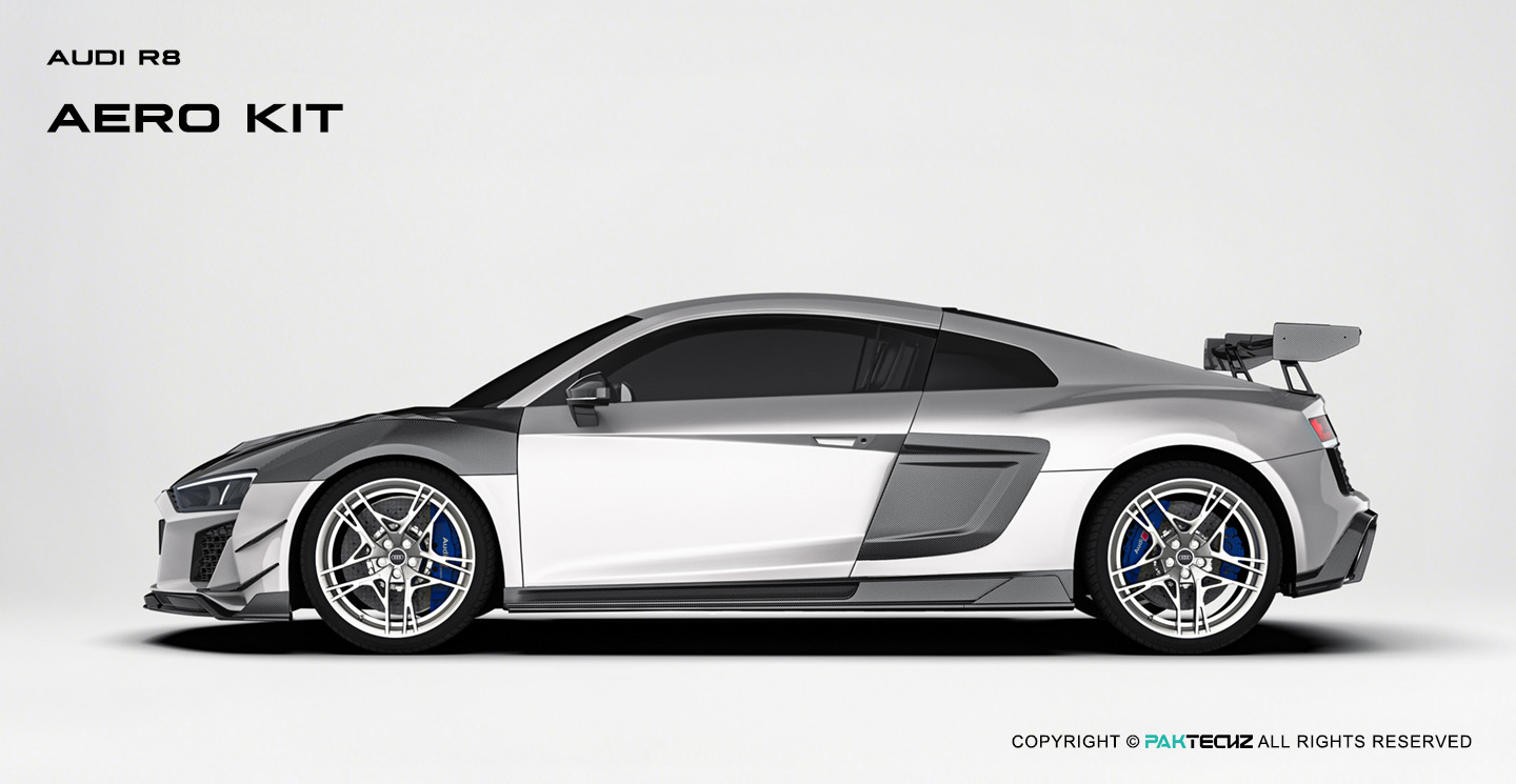 Audi R8 Paktechz Design Carbon Fiber Aerodynamics body kit