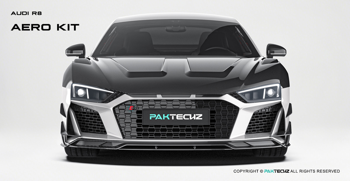 Audi R8 Paktechz Design Carbon Fiber Aerodynamics body kit