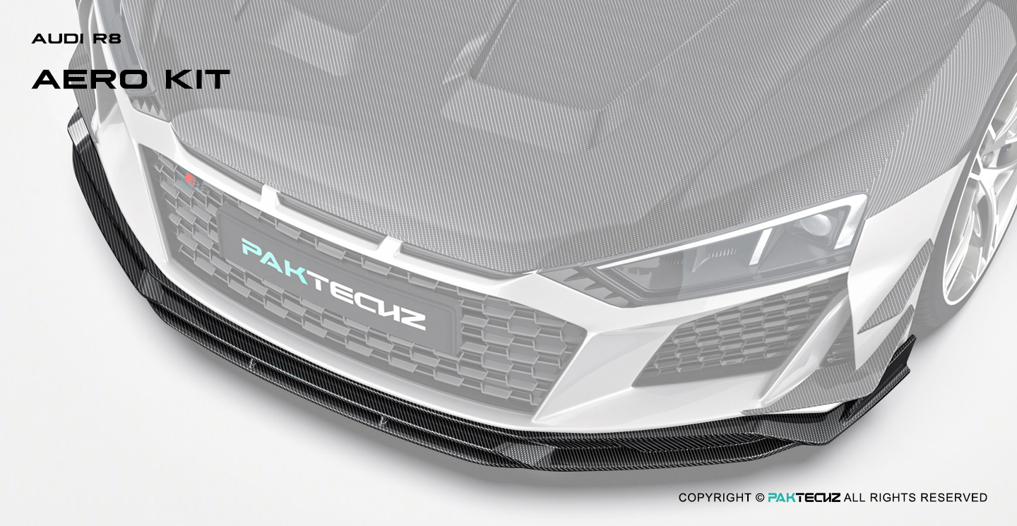 Audi R8 Paktechz Design Carbon Fiber Front Lip