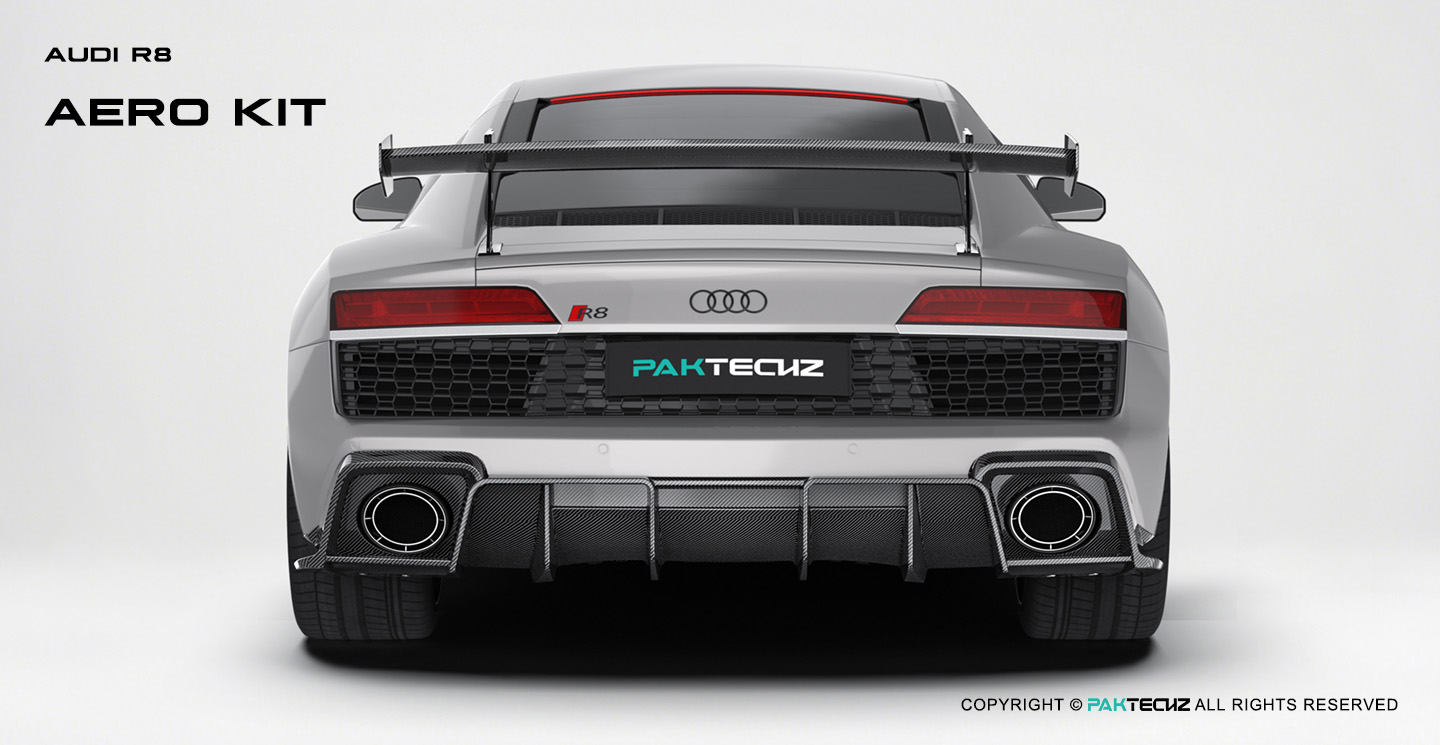 Audi R8 Paktechz Design Carbon Fiber Aerodynamics body kit