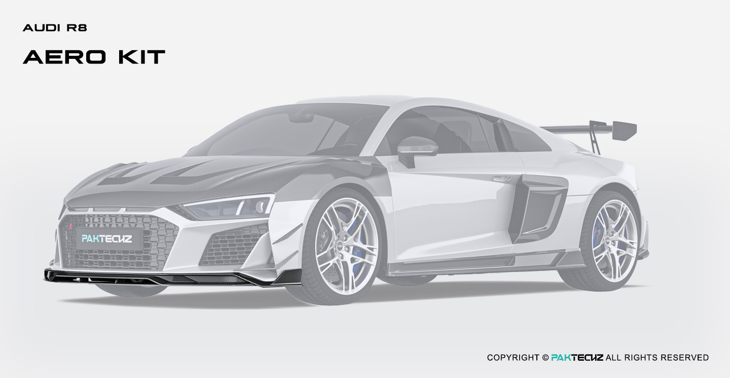 Audi R8 Paktechz Design Carbon Fiber Front Lip